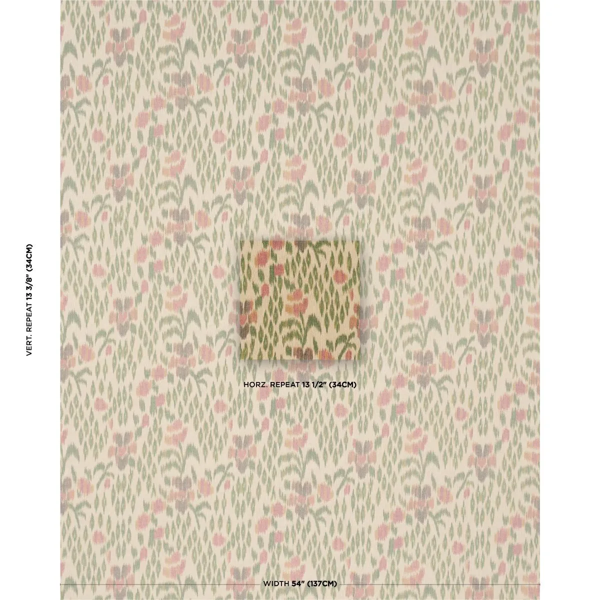 Schumacher 182730 Leonora Warp Print Jewel fabric swatch