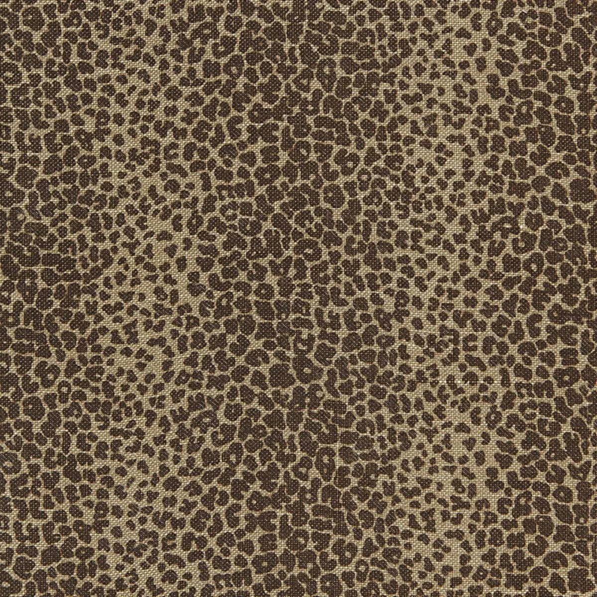 Schumacher 174840 Leopard Linen Print Java fabric swatch