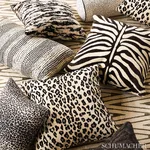 Schumacher 174842 Leopard Linen Print Sesame fabric swatch