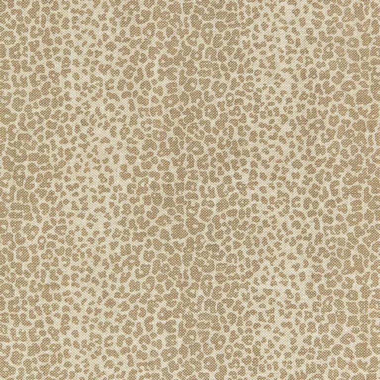 Schumacher 174842 Leopard Linen Print Sesame fabric swatch