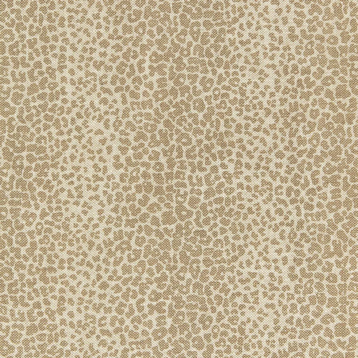 Schumacher 174842 Leopard Linen Print Sesame fabric swatch