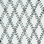 Schumacher 179461 Les Losanges Toile Carbon fabric swatch