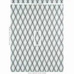 Schumacher 179461 Les Losanges Toile Carbon fabric swatch