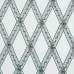 Schumacher 179461 Les Losanges Toile Carbon fabric swatch
