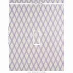 Schumacher 179462 Les Losanges Toile Iris fabric swatch