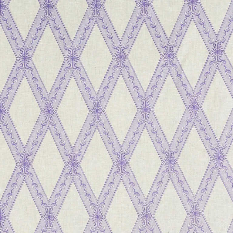Schumacher 179462 Les Losanges Toile Iris fabric swatch