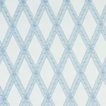 Schumacher 179460 Les Losanges Toile Sky fabric swatch