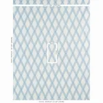 Schumacher 179460 Les Losanges Toile Sky fabric swatch