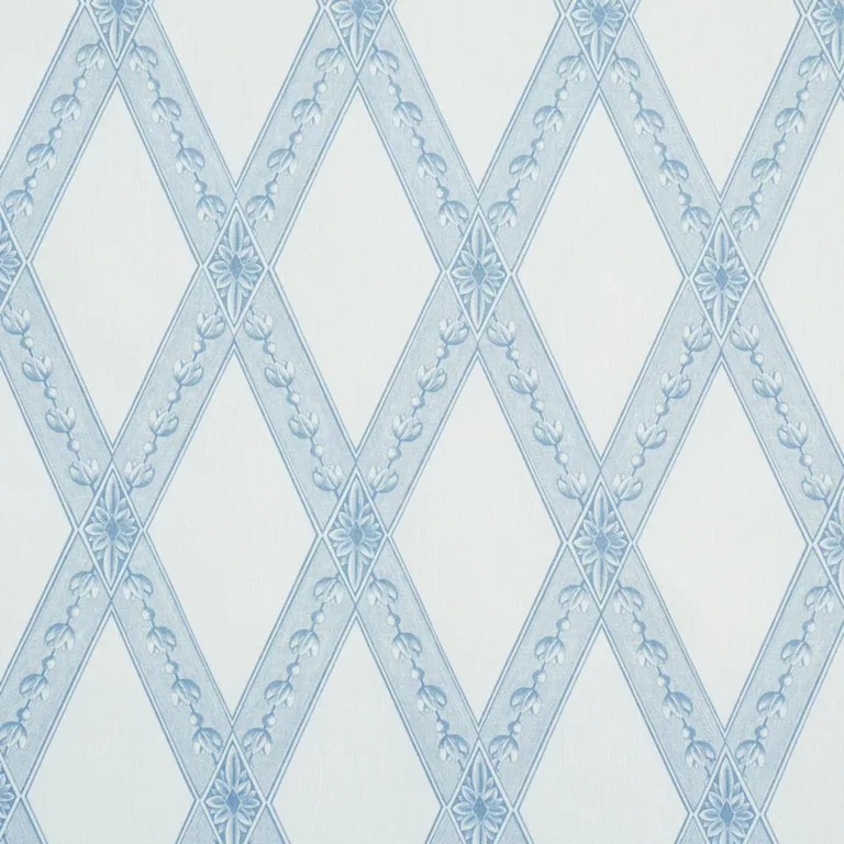 Schumacher 179460 Les Losanges Toile Sky fabric swatch