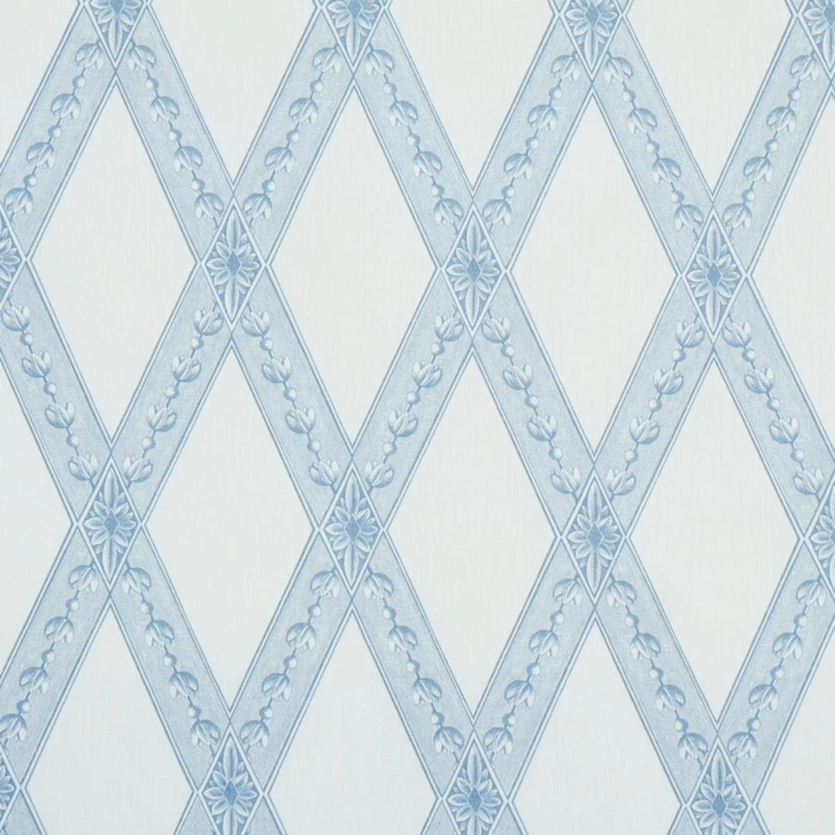 Schumacher 179460 Les Losanges Toile Sky fabric swatch