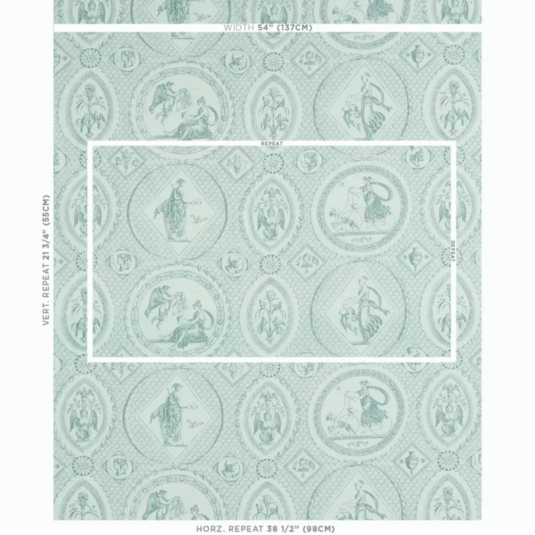 Schumacher 179562 Les Scenes Contemporaines Mineral fabric swatch