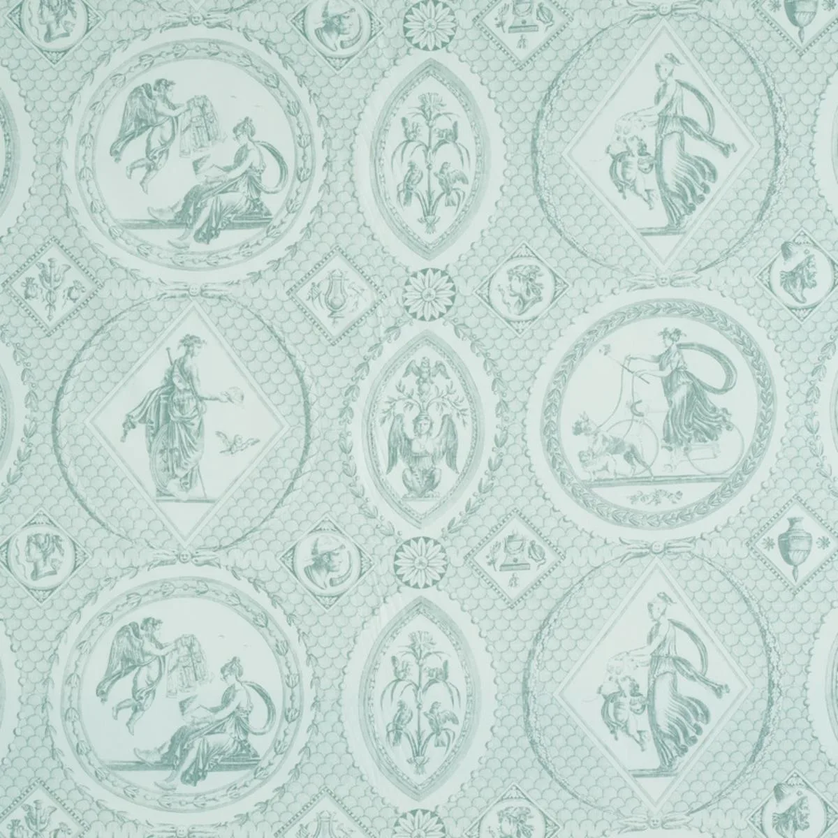 Schumacher 179562 Les Scenes Contemporaines Mineral fabric swatch
