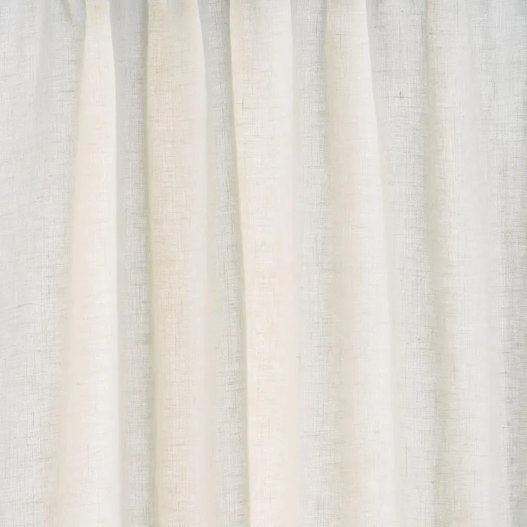 Schumacher 84931 Leslie Stonewashed Sheer Ivory fabric swatch