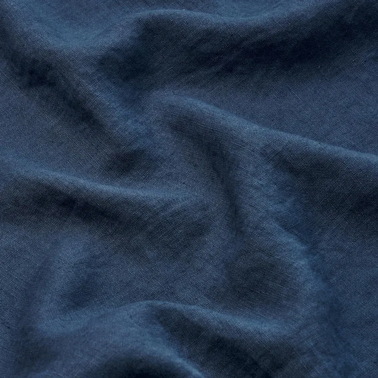 Schumacher 84938 Leslie Stonewashed Sheer Navy fabric swatch