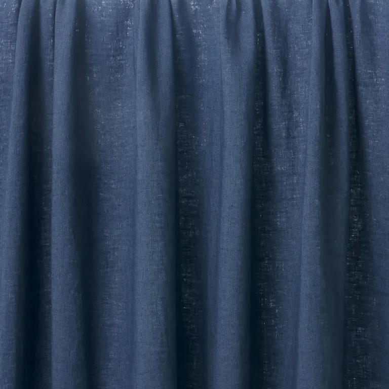Schumacher 84938 Leslie Stonewashed Sheer Navy fabric swatch