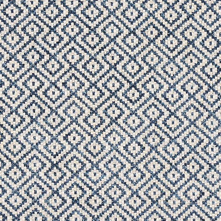 Schumacher 69812 Lessing Indigo fabric swatch