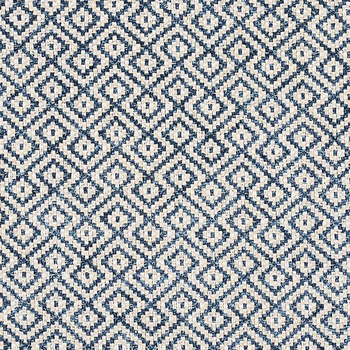 Schumacher 69812 Lessing Indigo fabric swatch