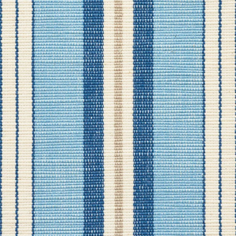 Schumacher 75503 Lewis Stripe Blue fabric swatch