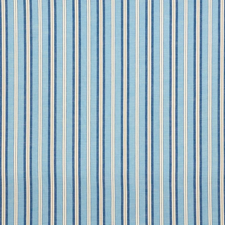 Schumacher 75503 Lewis Stripe Blue fabric swatch