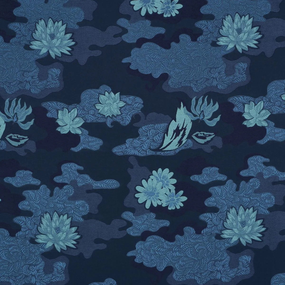 Schumacher 85502 Lian Dream Bleu fabric swatch