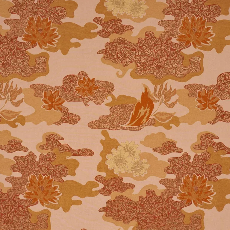Schumacher 85501 Lian Dream Coral fabric swatch