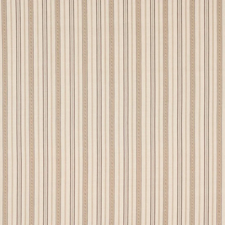 Schumacher 81441 Lightfoot Stripe Coffee fabric swatch