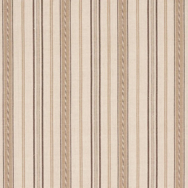 Schumacher 81441 Lightfoot Stripe Coffee fabric swatch