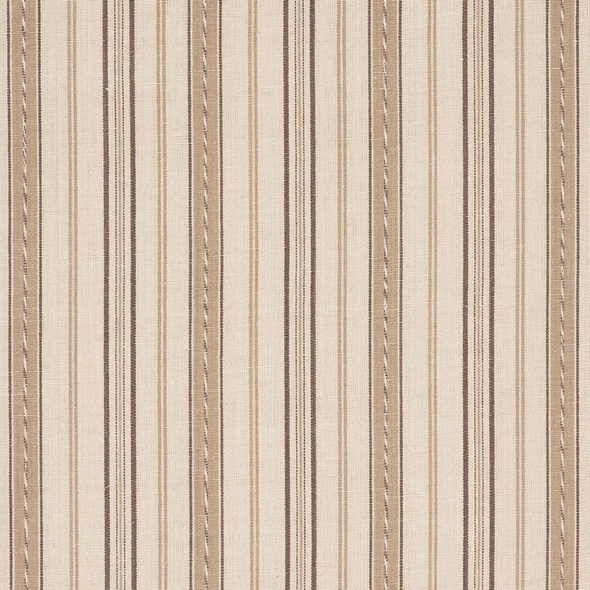 Schumacher 81441 Lightfoot Stripe Coffee fabric swatch