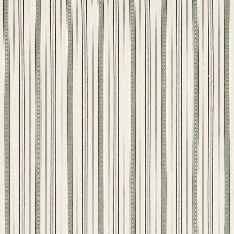 Schumacher 81442 Lightfoot Stripe Moss fabric swatch