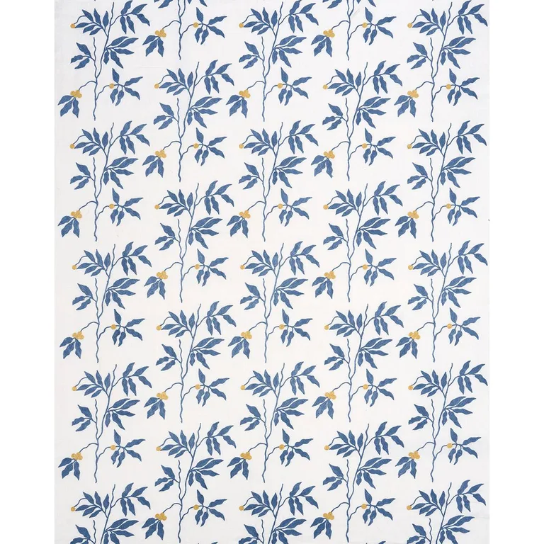 Schumacher 80432 Lilla Embroidery Blue fabric swatch