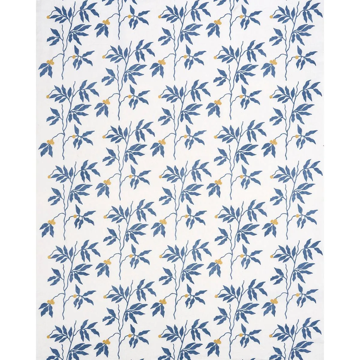 Schumacher 80432 Lilla Embroidery Blue fabric swatch