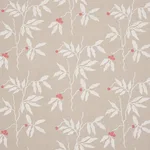 Schumacher 80431 Lilla Embroidery Ivory On Neutral fabric swatch