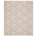 Schumacher 80431 Lilla Embroidery Ivory On Neutral fabric swatch