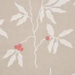 Schumacher 80431 Lilla Embroidery Ivory On Neutral fabric swatch