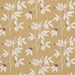 Schumacher 80434 Lilla Embroidery Ochre fabric swatch