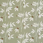 Schumacher 80433 Lilla Embroidery Olive fabric swatch
