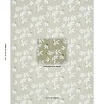 Schumacher 80433 Lilla Embroidery Olive fabric swatch