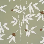Schumacher 80433 Lilla Embroidery Olive fabric swatch