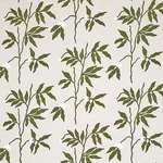 Schumacher 80430 Lilla Embroidery Olive On Neutral fabric swatch
