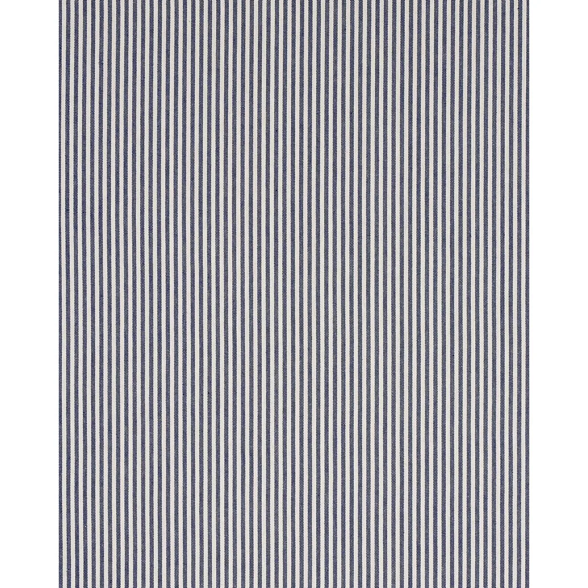 Schumacher 80491 Lilly Stripe High Performance Linen Navy & Ivory fabric swatch