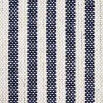 Schumacher 80491 Lilly Stripe High Performance Linen Navy & Ivory fabric swatch