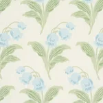 Schumacher 182141 Lily Of The Valley Indoor/Outdoor Bluebell fabric swatch