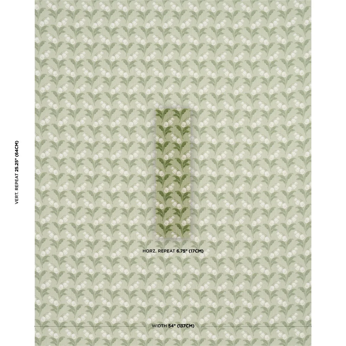 Schumacher 182140 Lily Of The Valley Indoor/Outdoor Moss fabric swatch