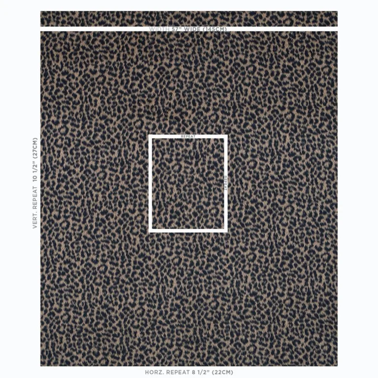 Schumacher 78960 Lilya Leopard Natural fabric swatch