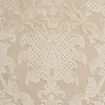 Schumacher 82161 Limbourg Damask Velvet Pearl fabric swatch