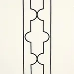 Schumacher 73071 Limitless Lattice Black & White fabric swatch