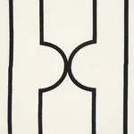 Schumacher 73071 Limitless Lattice Black & White fabric swatch