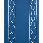 Schumacher 73073 Limitless Lattice Royal fabric swatch