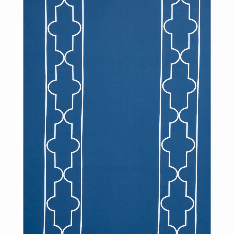Schumacher 73073 Limitless Lattice Royal fabric swatch