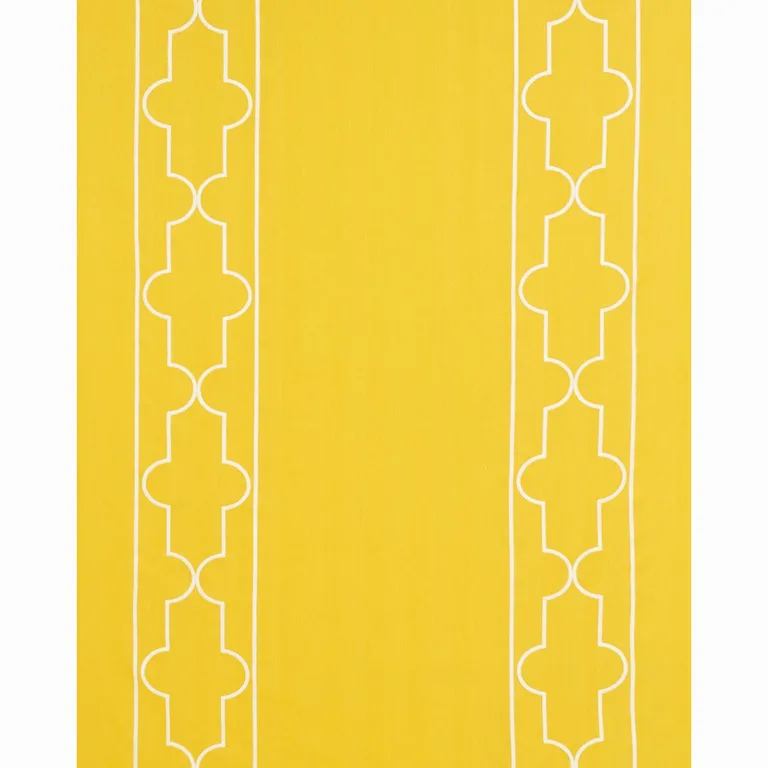 Schumacher 73072 Limitless Lattice Yellow fabric swatch